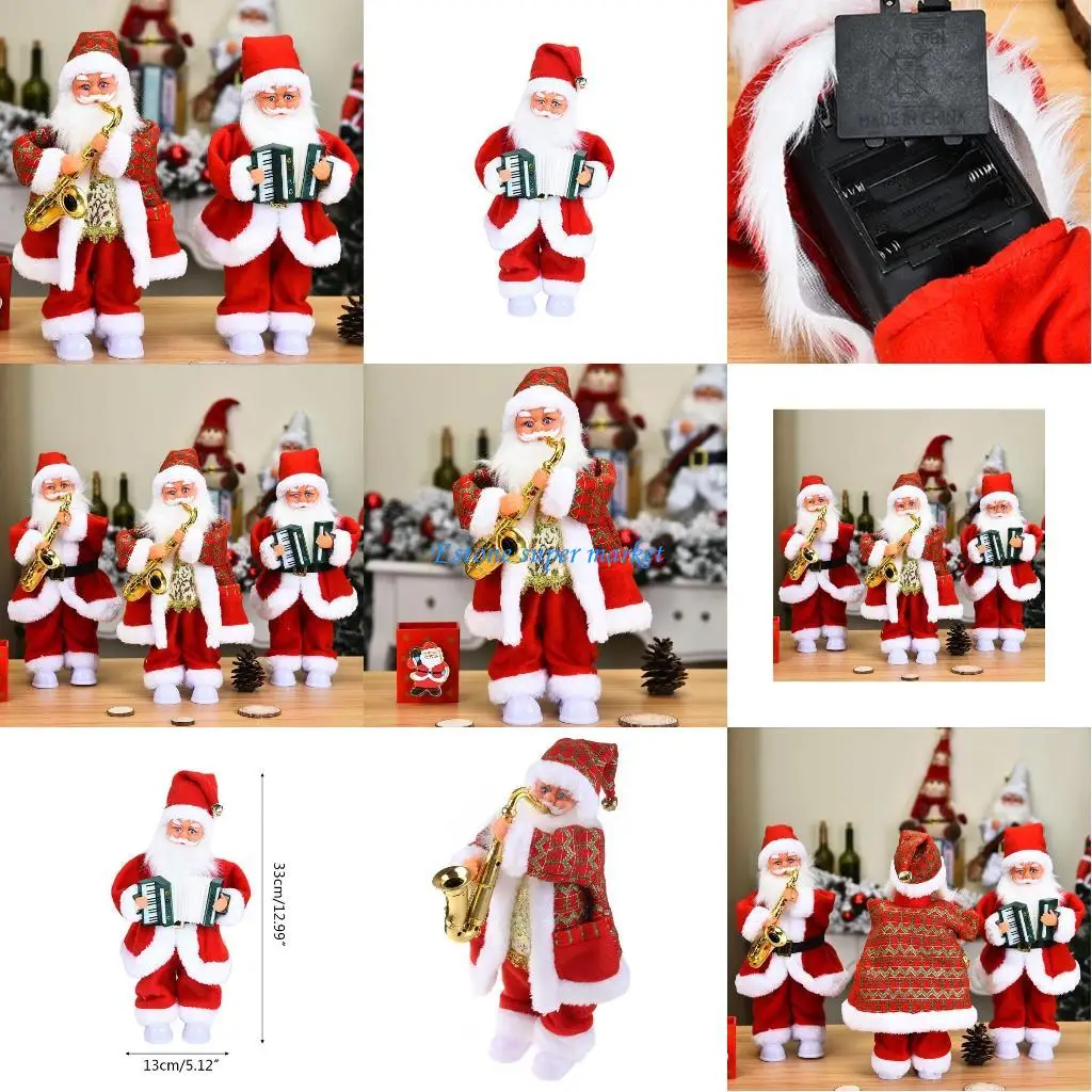 

090B Novelty Mini Funny Electric Dancing Santa Plastic Toy Kids Relieve Boredom