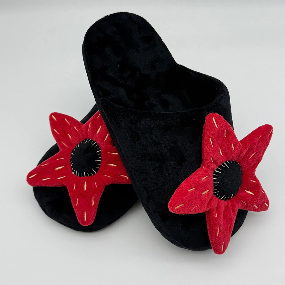 Hiver étrangers chose pantoufles en peluche femmes hommes intérieur fleur floue chaussures Simple chaussure cadeaux de noël