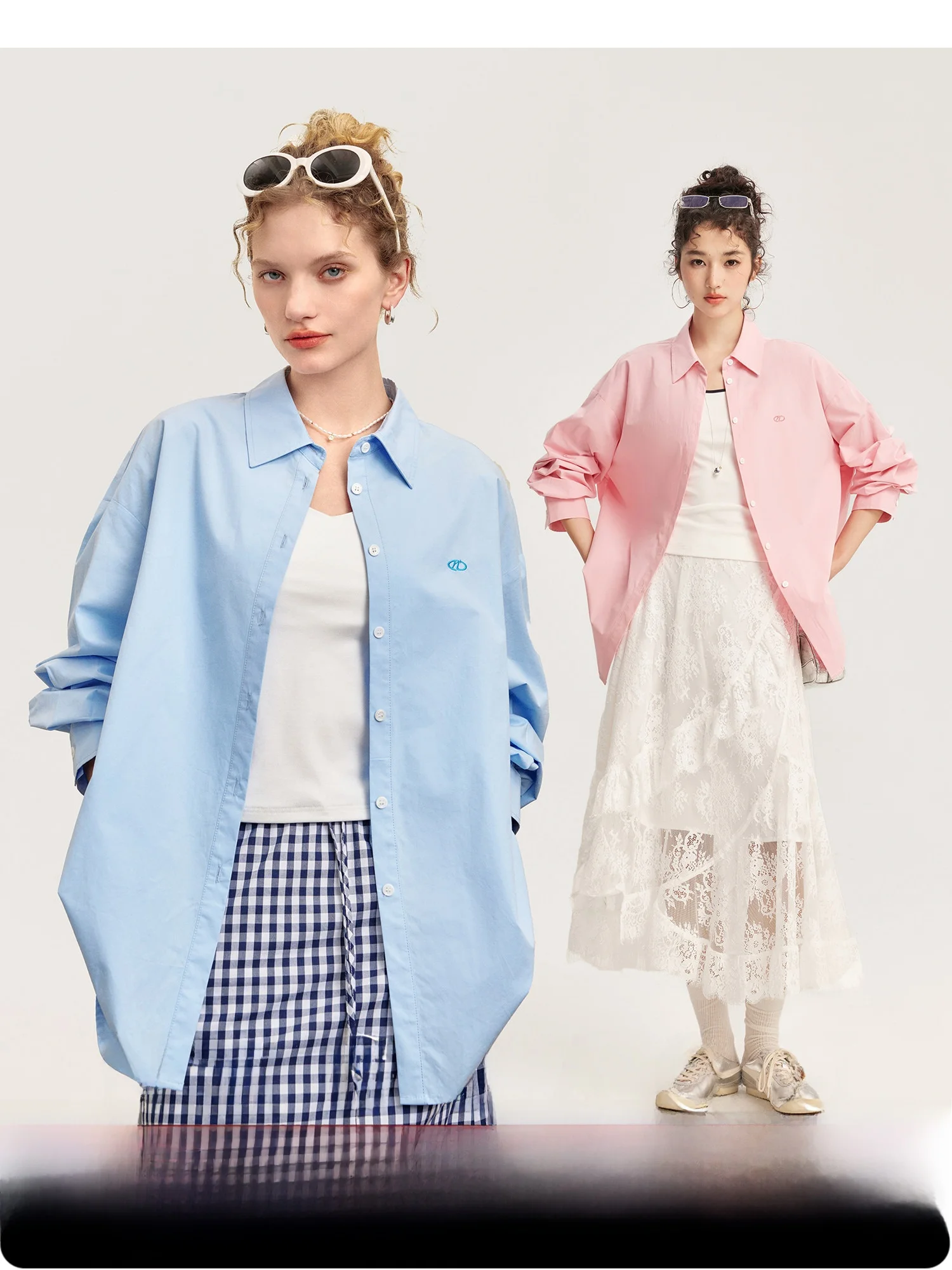 

Классическая хлопковая рубашка из 100% хлопка для повседневной носки, универсальная, из серии Pumpkin Valley Salt, с вышивкой, дышащая, с длинным рукавом, женская