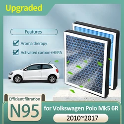 Activated Carbon Air Filter for Volkswagen VW Polo Mk5 6R 6C 61 Vento Ameo Vivo 2010 2011 2012 2013 2014 2015 2016 2017 Vehicles