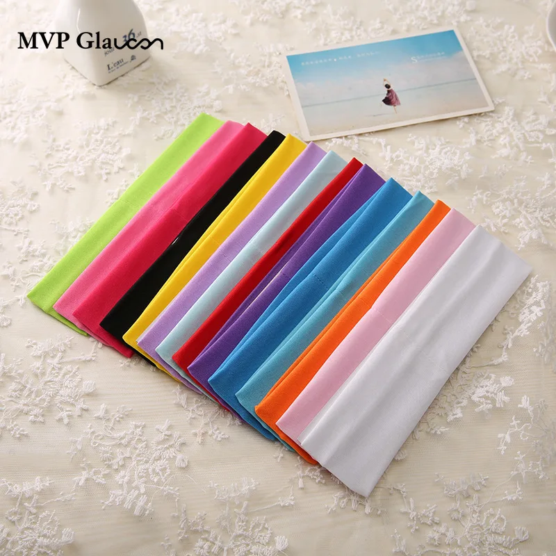 Sports Yoga Headbands Fashion Soft Elastic Sweatband Solid Yoga Stretchy Headband for Women Bandanas Hairband