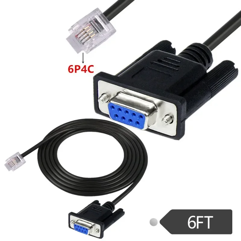 6FT DB9 RS232 to RJ11 6P4C Serial Console Cable for APC AP7800 AP7900 RS232 940-0144A