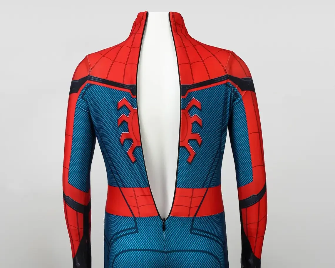 Halloween Male Adults  Homecoming Peter Parker Spiderman costume SuperHero Cosplay Zentai Bodysuit Party JumpSuit