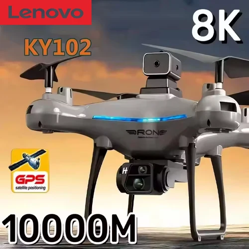 Lenovo Ky102 Drone 8k Hd cámara Dual fotografía aérea Profesional evitación de obstáculos flujo óptico aéreo Dron Rc de cuatro ejes