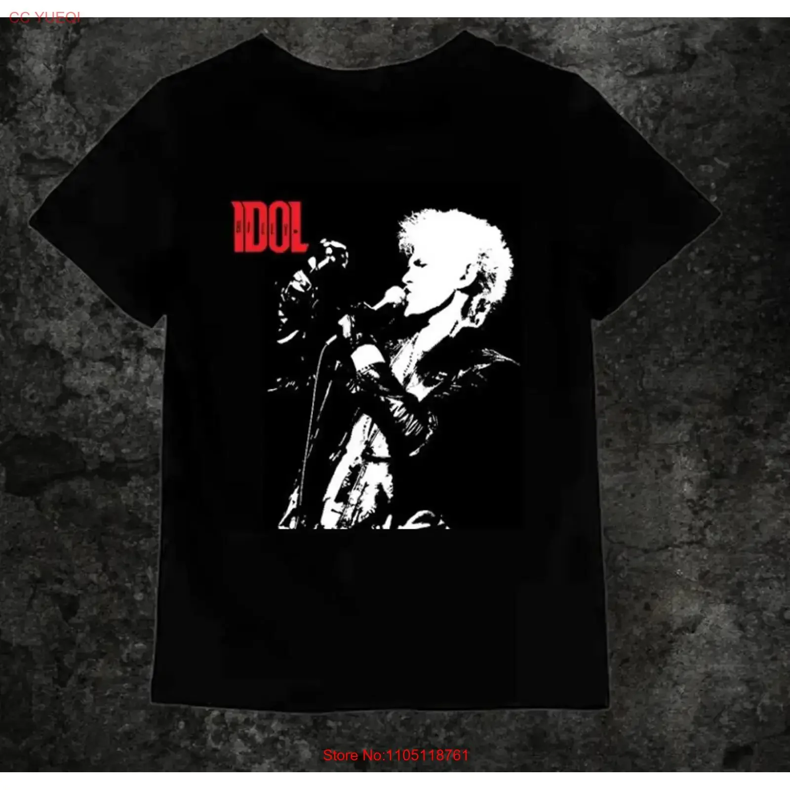Billy Idol Singer Black T Shirt Size S M L 234XL Cotton  vintage Washed Stylish designer clothes homme Stretched