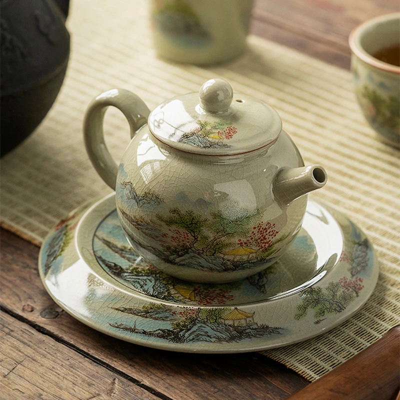 المناظر الطبيعية الفخار غلاية خمر إبريق الشاي حفل الشاي مجموعة الحليب شاي الألونج التعادل غوان يين الياسمين العتيقة Teaware نوع