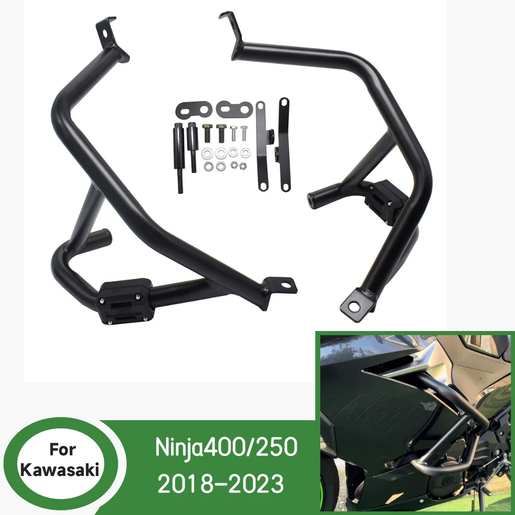 

Ninja250 Ninja400 Engine Guard Bumper For Kawasaki Ninja 400 250 2018-2023 Crash Bar Motorcycle Body Frame Protector Accessories