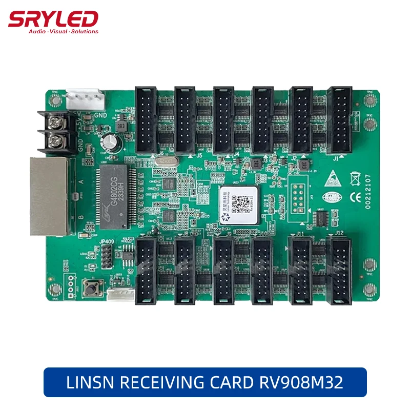 

SRYLED LED Control Card Linsn RV908M32 Receiving Card 256*1024 Pixel Outdoor P10 RGB LED Video Screen Controller