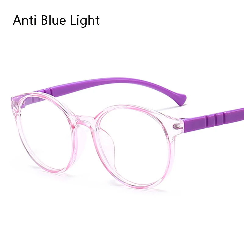 Blue Light Blocking Glasses for Kids Computer Glasses Silicone Frame Clear Lens Girl Boy Video Gaming Children Safety Eyewear