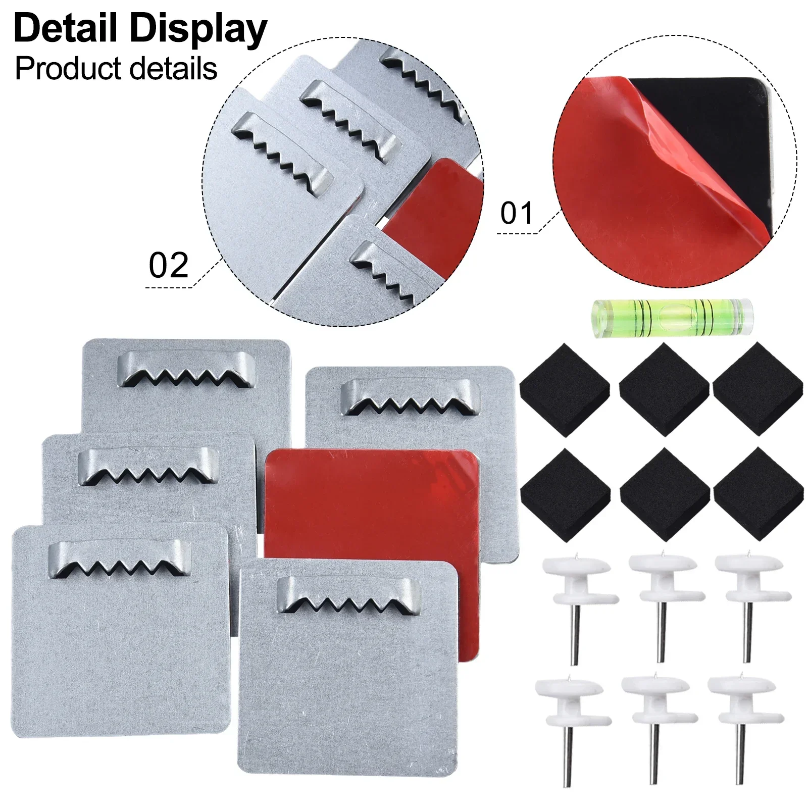 6pcs Hangers 3.15x3.15 Picture Hanging Plate Complete For Easy Installation For Versatile Use Hardware Home Improvement