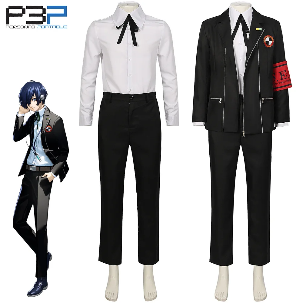 

Game Persona 3 Cosplay Anime Shin Megami Tensei cos Minato Arisato Junpei Iori Man school uniform Cosplay Costume Custom Made