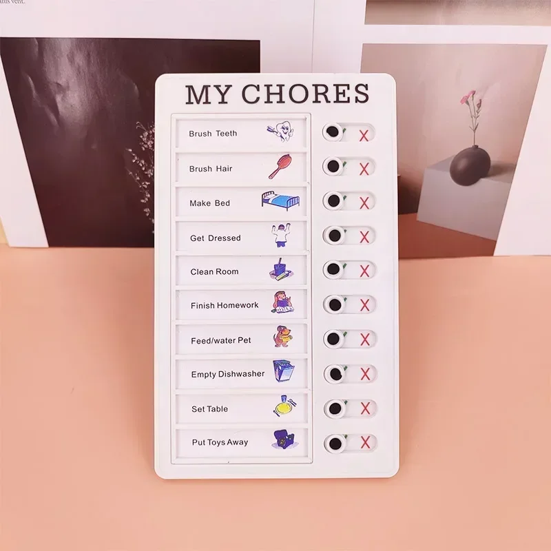 Reutilizável My Chores Checklist Memo Board para RV, Parede de Casa, Escola, Sala de Aula, Cartão de Autoajuda, Cartão Multiuso