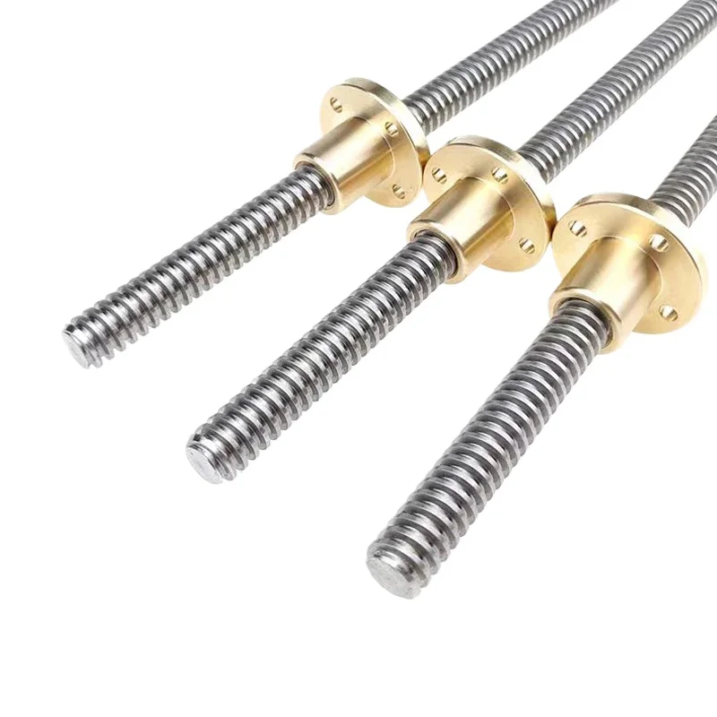 T14 Left Hand Screw length 100/200/300/500/600mm lead 3mm Screw Screw Rotating Copper Nut for 3d printer parts