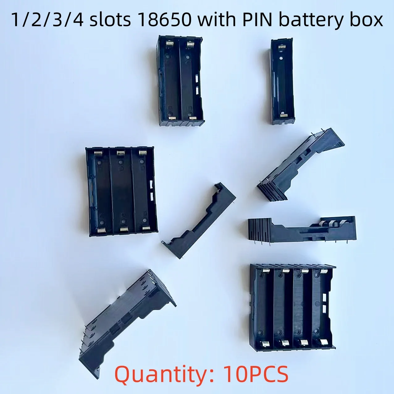 

18650 Battery Holder Storage Box Case 1 2 3 4 Slot ABS 18650 Power Bank Cases Batteries Container With Hard Pin Easy Welding DIY