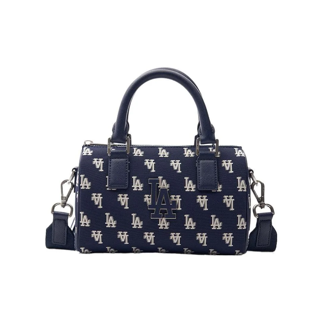 Bolsa de Couro Sintético MLB Los Angeles Dodgers, Bolsa Transversal Regular Unissex Azul Marinho