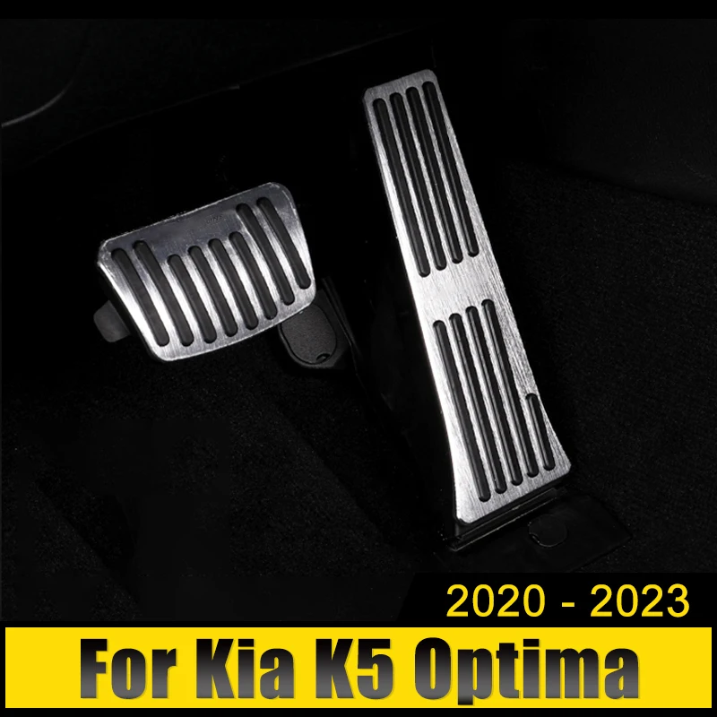 

For Kia K5 Optima 2020 2021 2022 2023 Aluminum Car Accelerator Gas Pedal Brake Pedal Non-Slip Cover Case Pad Refit Accessories