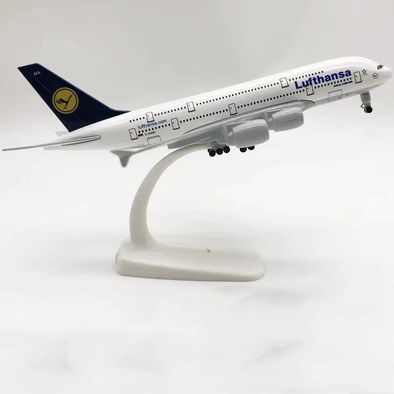 Metal Aircraft Airliner Model 20CM Lufthansa 380 Plane Models  Alloy Material With Landing Gear Wheels Toys Gift for Display