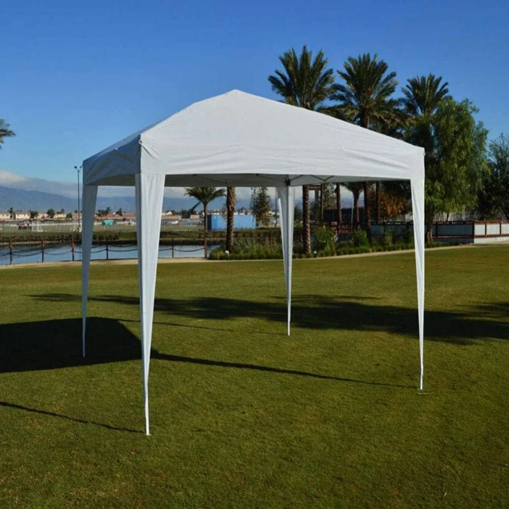 Gazebo per tenda a baldacchino 10 'x 10' con gambe vestite, bianco