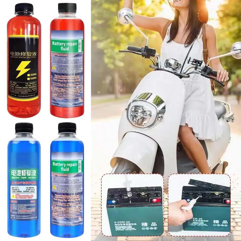 500ML Battery Repair Fluid for Lead-Acid Batteries - Deionized Distilled Water Electrolyte Solution Improves Performance