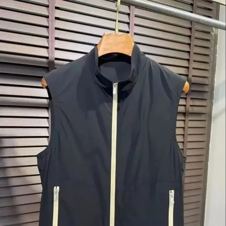 Italian BC outdoor windproof, rainproof, quick-drying and breathable old money wind stand-up collar sports vest 26SS