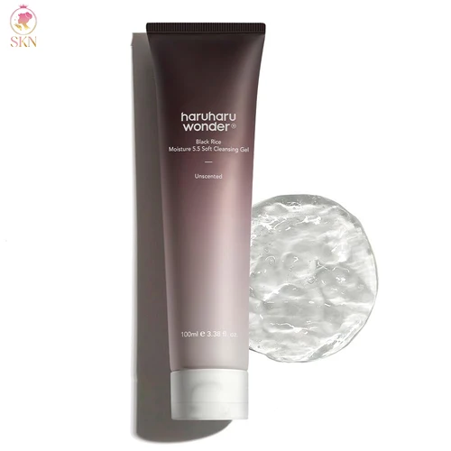 Gel limpiador hidratante suave de arroz negro HARUHARU Wonder, hidrata, suaviza, repara la barrera cutánea, limpiador diario suave para piel sensible