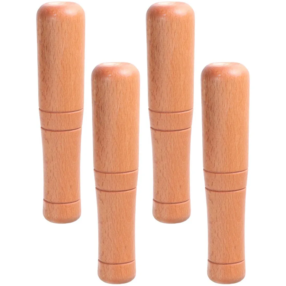 

4 Pcs Garlic Masher Wooden Pestle Grinding Stick Mashers Kitchen Muddler Project Practical H