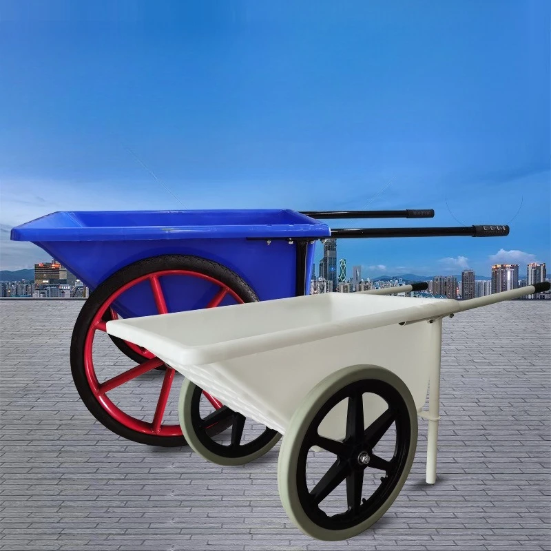 

Heavy Duty Garden Cart Yard Wagon Utility Dump Cart Folding Wheelbarrow Large Capacity Rust Resistant Pneumatic Tires Carrito