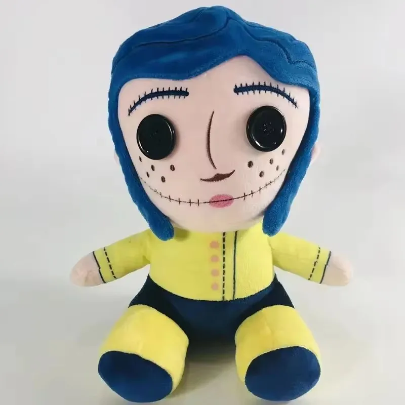 Muñeco de peluche Coraline de 25cm, figura de dibujos animados, almohada suave, colección bonita y fea, habitación de muñecas, adorno Kawaii, regalo de cumpleaños, juguetes para niños