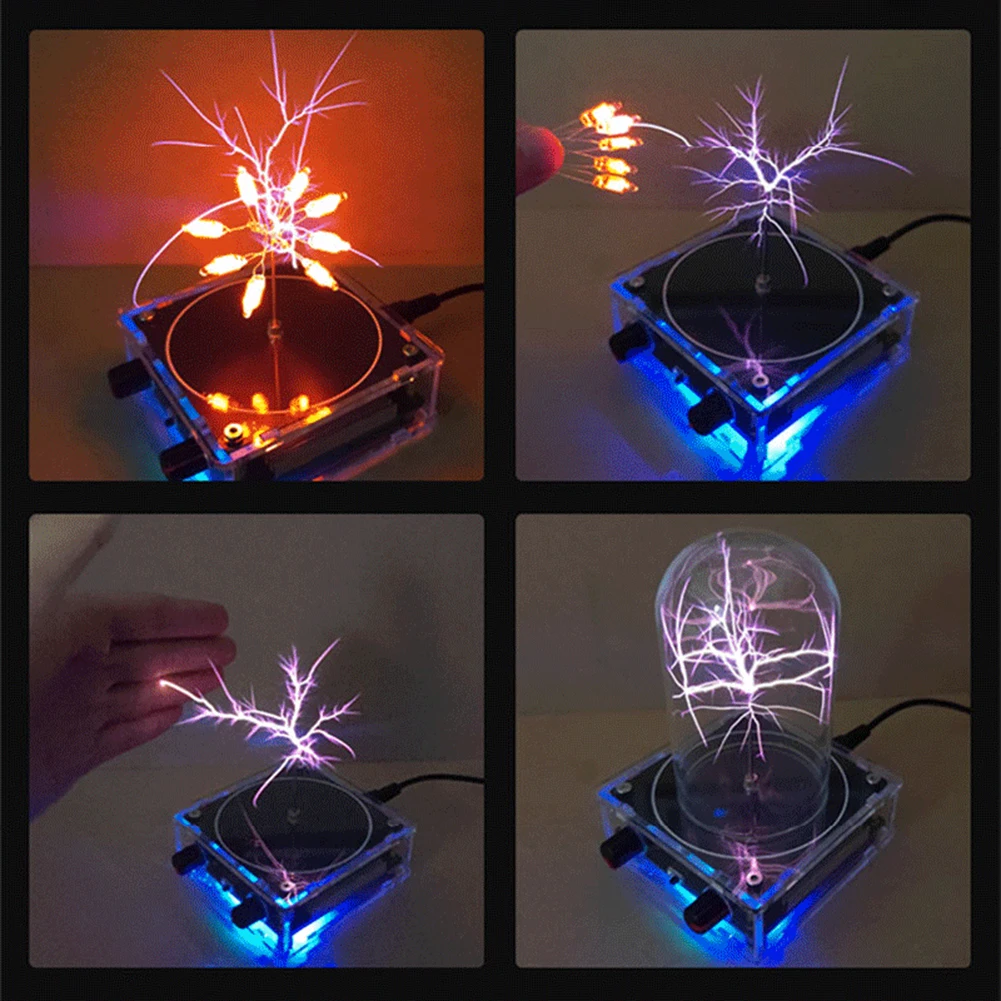 Music for Tesla Coil Speaker Bluetooth-Compatible Touchable Artificial Spark Palm for Tesla Coil Science Teaching Experimental