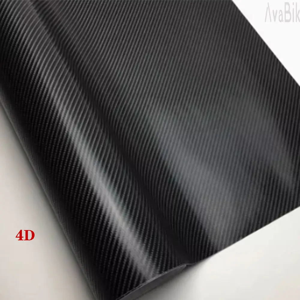 gloss 4D Texture Carbon Fiber Vinyl Wrap Film Waterproof Car Stickers Console Computer Laptop Skin Auto Motorcycle Accessories