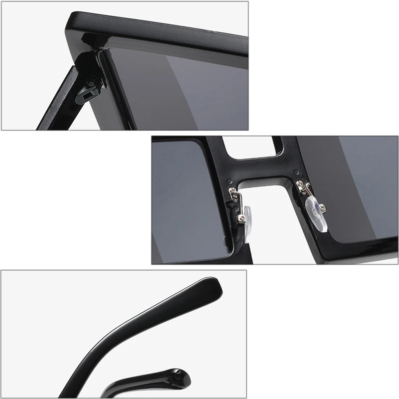 نظارات شمسية مربعة صغيرة للرجال والنساء ، فريدة من نوعها ، رجعية ، عدسة مزدوجة اللون ، ظلال ، UV400 ، رائجة ، خارجية ، موضة