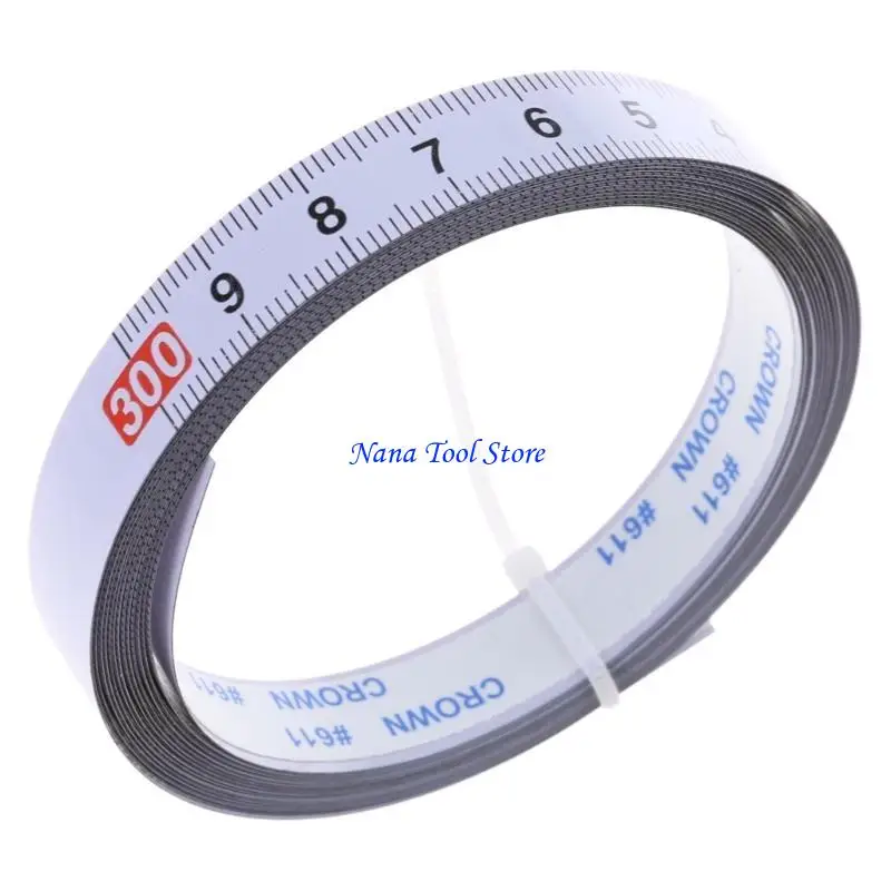 31GJ 2/3Meter Steel Adhesive Scale Self-adhesive Tape Ruler Strips for T Track Routers