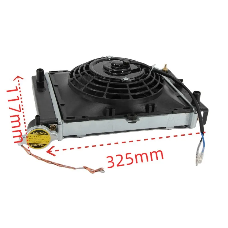 Water Cooled 150-250cc Cooling Water Tank With Fan Suitable For ATVs And Motorcycles 3 Holes with fans