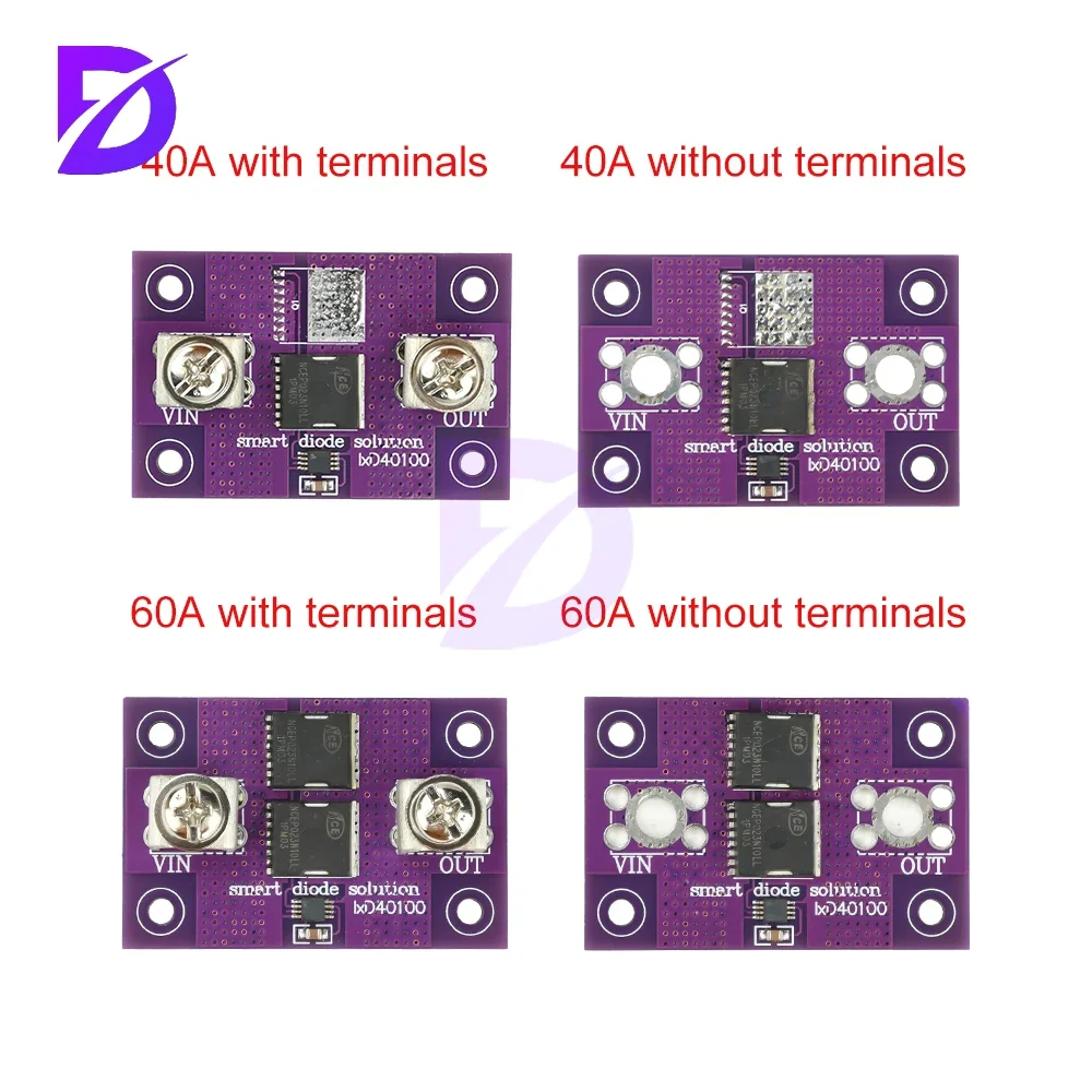 40a 60a Without Grounding, No Voltage Limitation, Ideal Diode Module, Anti Backflow And Anti Reverse Connection
