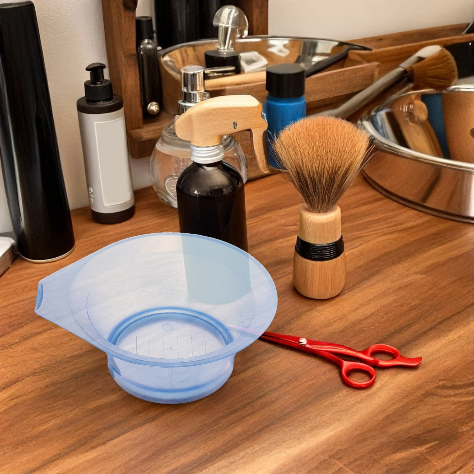 

6pcs Transparent Hairdressing Bowl DIY Hair Dye Bowl Hair Salon Color Mixing Dye Bowl (Random Color)