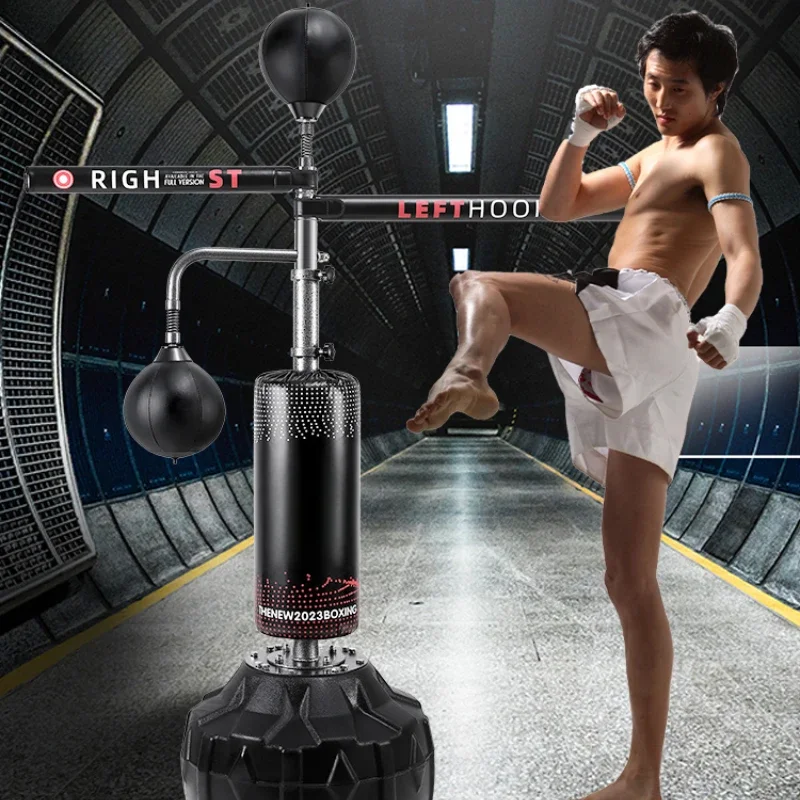 Equipo de entrenamiento de boxeo, bolsa de arena giratoria vertical para el hogar, Bola de velocidad para esquivar, barra paralela de lucha, objetivo de reacción