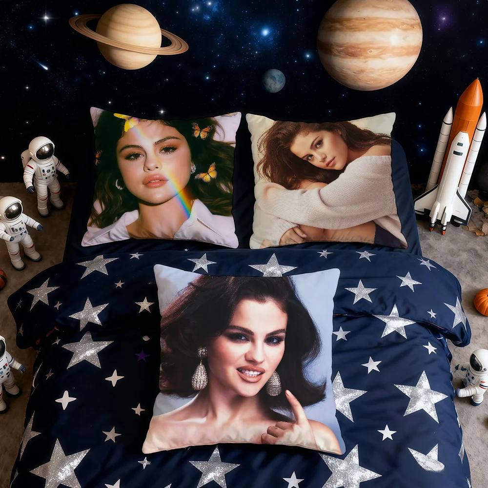 Hot Singer S-Selena Gomez cushion cover Home Office Convenient Nordic Simplicity Hit With Zipper Cushion Cover