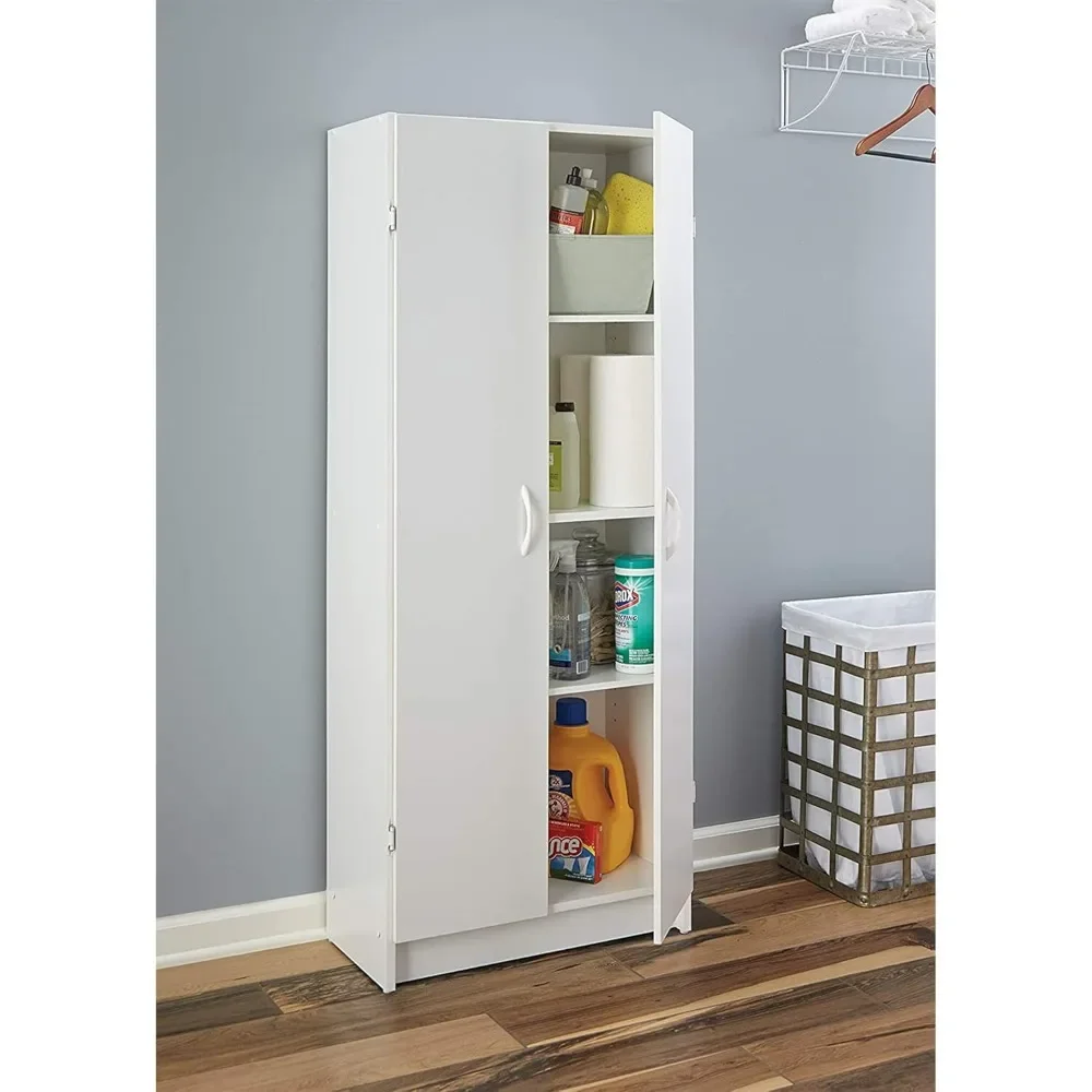 Pantry Cabinet Cupboard with  Doors, Adjustable Shelves, Standing, Storage for Kitchen, Laundry or Utility Room