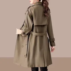 Spring Autumn Trench Coat Women 2024 New Korean Mid Long High-End Temperament Fashion Overcoat Windbreaker Female Outerwear