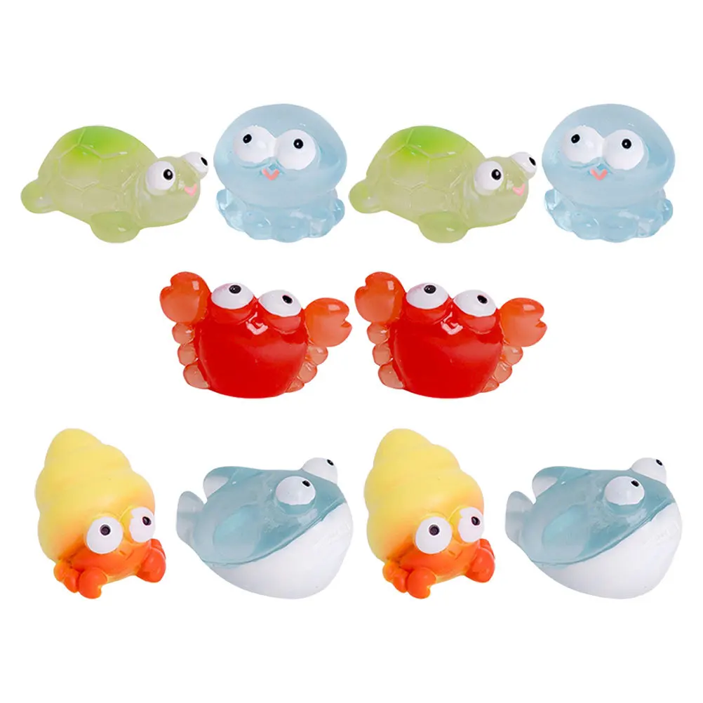 

10Pcs Mini Marine Animal Decorations Resin Craft Figurines Home Aquarium Garden Desktop Decoration Miniature Sea Animal Figurine