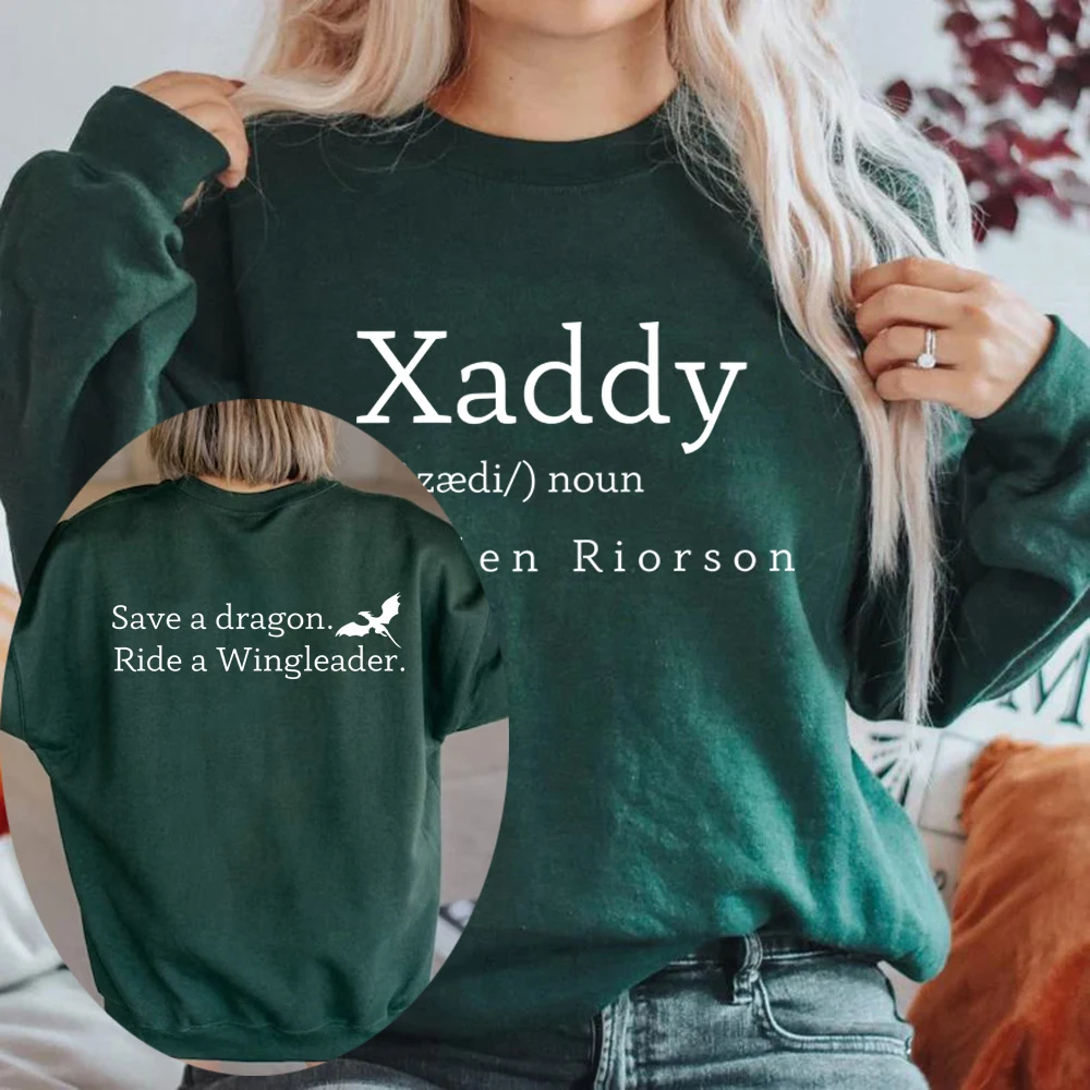 Xaddy Shirt Xaden Fourth Wing Iron Flame Sweatshirt Xaden Basgiath War College Sweater Unisex Sweatshirt Rider Hoodie Streetwear