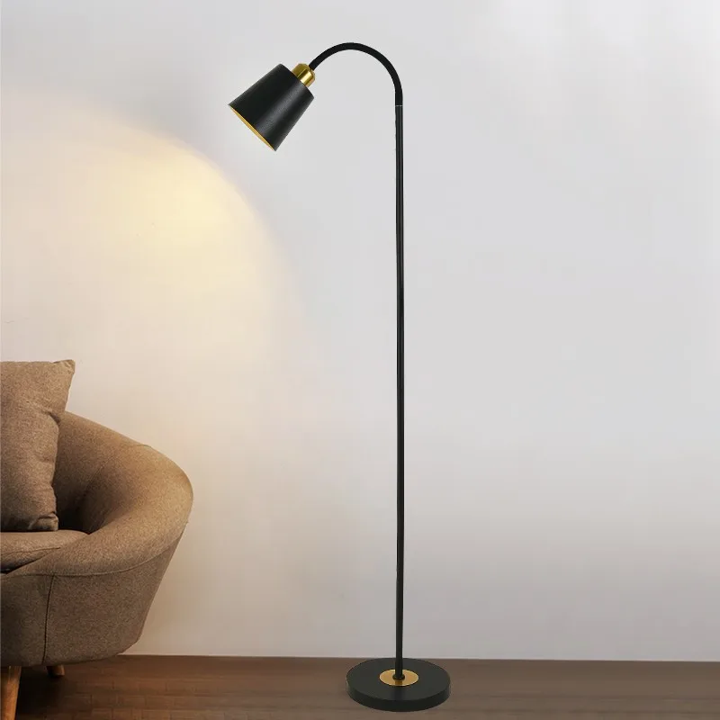 

Light luxury floor lamp living room bedroom study vertical sofa lamp small room simple eye protection