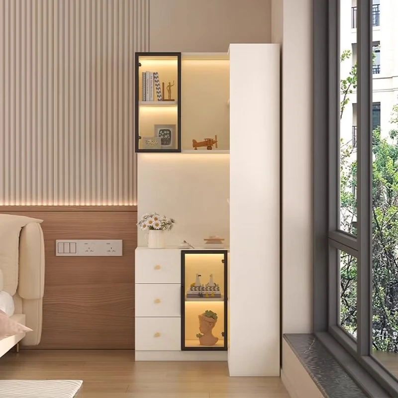

Corner Bookcase Living Room Sofa Corner Cabinet Shelf Bedroom Corner Storage Cabinet