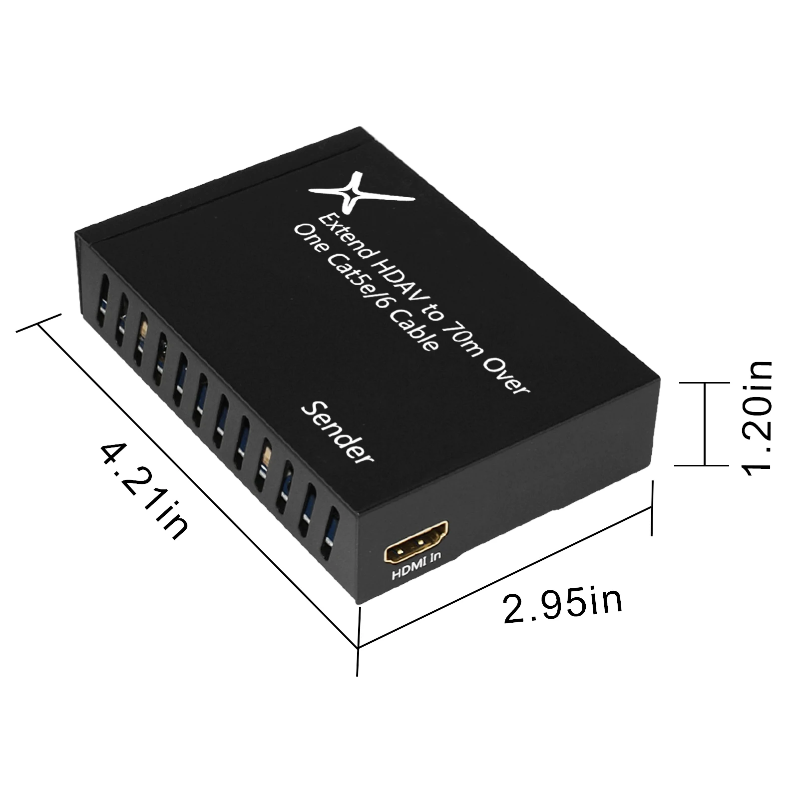 HDBaset HDMI Extender w/IR Over a Single Cat5e/6 Ethernet up to 230ft,Supports 1080p,3D,HDCP,HD,Built in IR for Remote Control