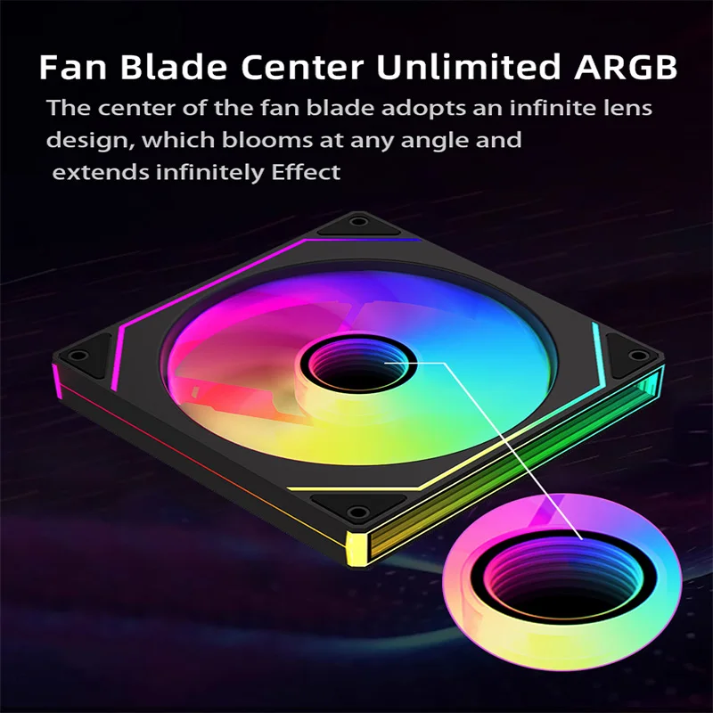 TEUCER Prism4 Fan 140MM 5V 3PIN ARGB 12V 4PIN PWM 1500RPM High performance High Air Volume Silicone Shock Stable&Quiet Design