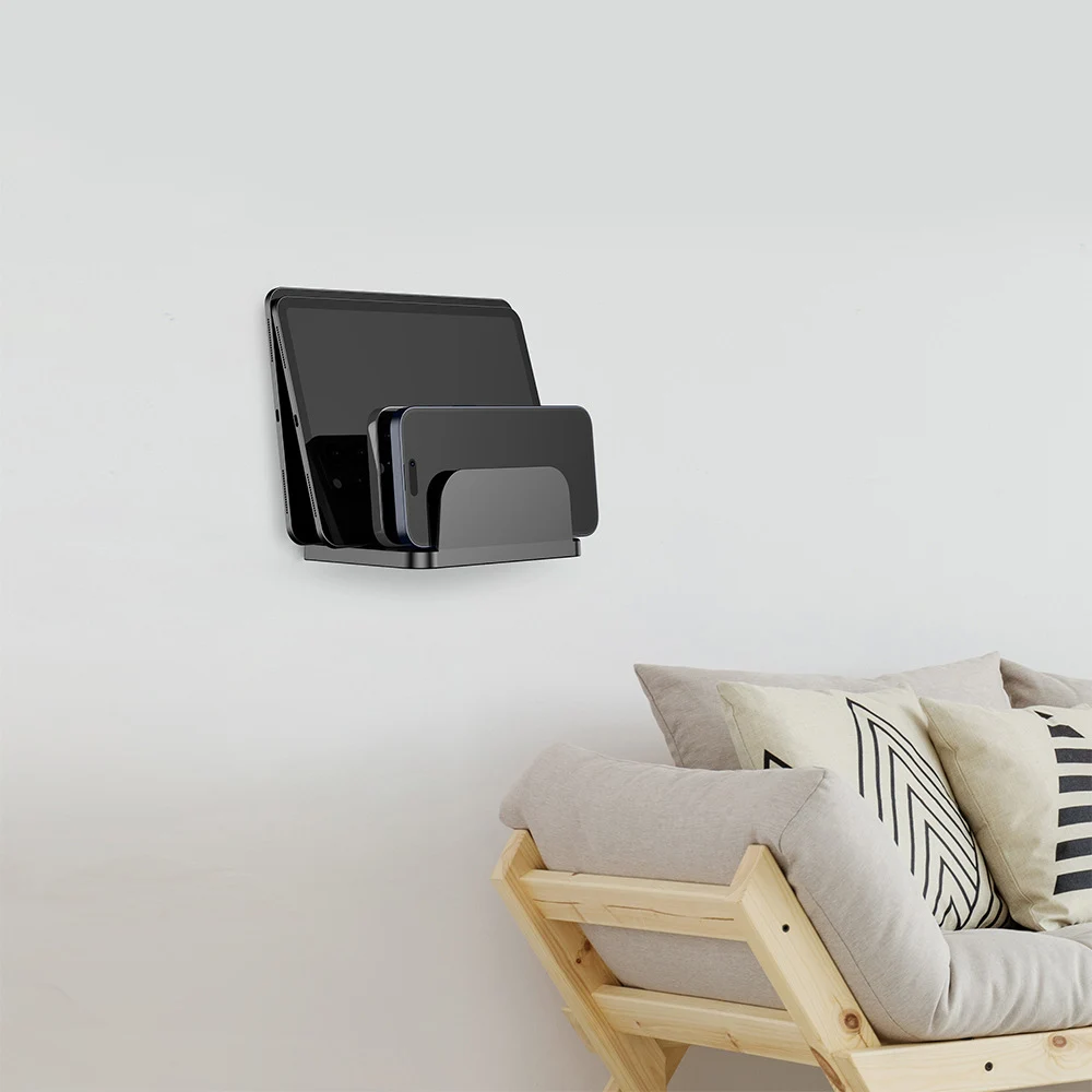 For E-Book Tablet Phone Wall Mount Bracket For IPhone For Samsung For Xiaomi For Huawei Multi-Functional Four Slot Phone Holder