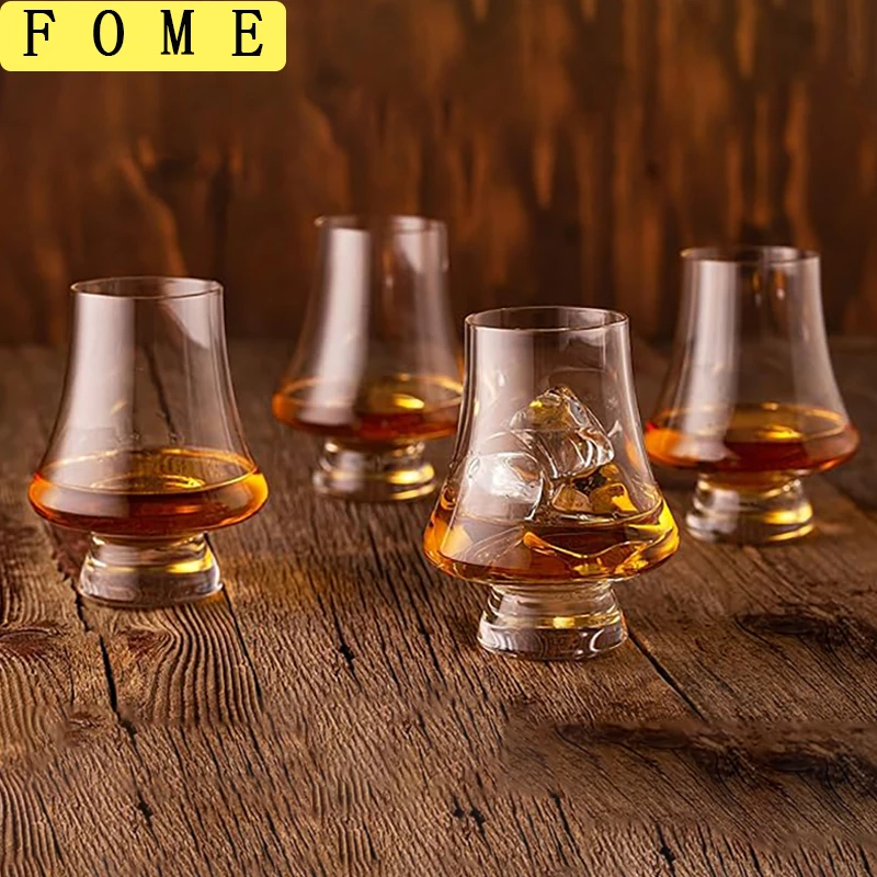 

2/4pcs Tasting Glasses Set Of 250ml Lead-free Crystal Glass Whiskey Cup Smelling Wine Glasses Cocktail Glasses Bar Restaurant