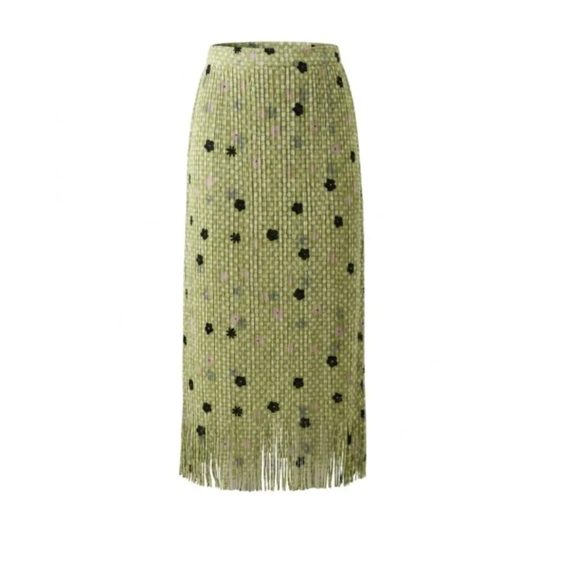 Miyake Pleated 2026 New Summer Casual Bouquet Daily French Tea Break Retro Mid-Length Skirt Elegant Versatile Women's Skirt