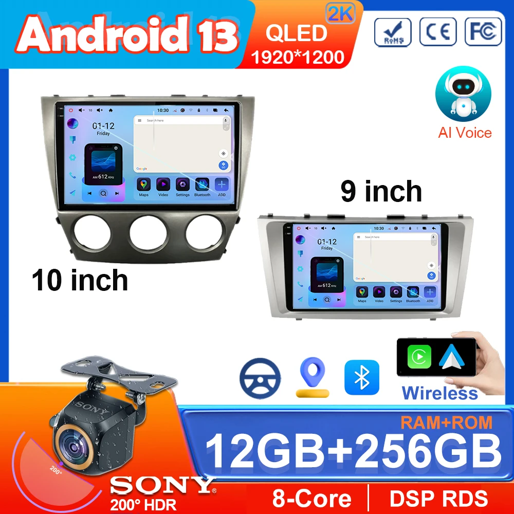 Car Android For Toyota Camry 6 XV 40 50 2006 - 2011 Radio Multimedia GPS Camera DVD Wifi Navigation 5G BT High-performance QLED