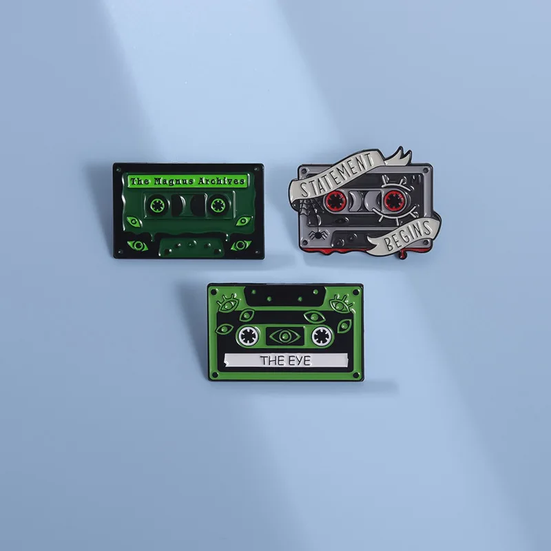 90s Retro Cassettes Enamel Pins Custom Music Tapes Brooches Lapel Badges The Magnus Archives Punk Jewelry Gift for Friends